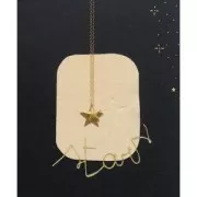 Dije Relieve estrella militar de latón 22 mm rodiado x1