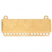 Entrepieza étnica de metal 17 anillas a personalizar 45 mm Dorado con oro fino