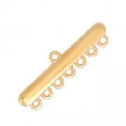 Entrepieza ancha para pulsera 7 filas 38 mm Dorado con oro fino x1