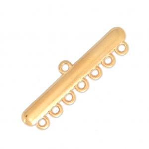 Entrepieza ancha para pulsera 7 filas 38 mm Dorado con oro fino x1
