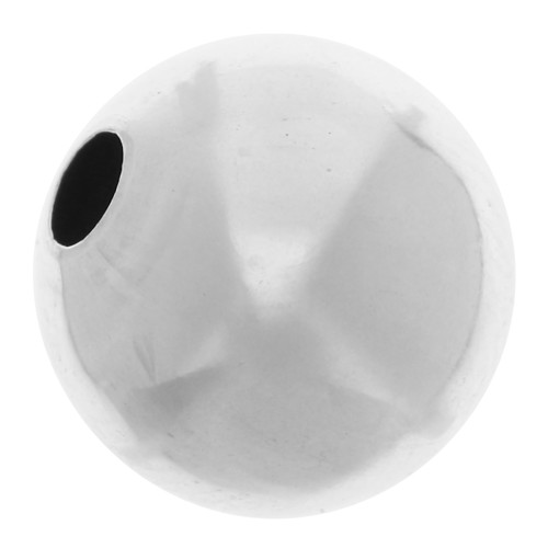 Cuentas redondas ligeras - De Fabricación Europea - 8 mm de Plata 925 x5