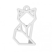 Dije zorro origami 17 mm de Plata 925 x1