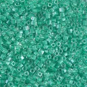 Cubos Miyuki 1.8 mm SB18-0219 - Crystal Dark Mint Green Lined x10g