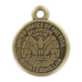 Dijes moneda quarterdollar 15 mm bronce x5