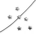 Estrellas 6 mm Chapado Plateado envejecido x10