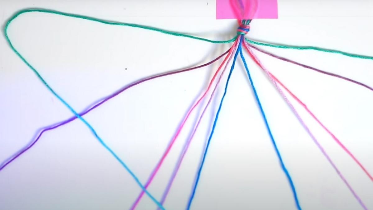 Pulsera brasileña chevron con cuentas : Paso 3