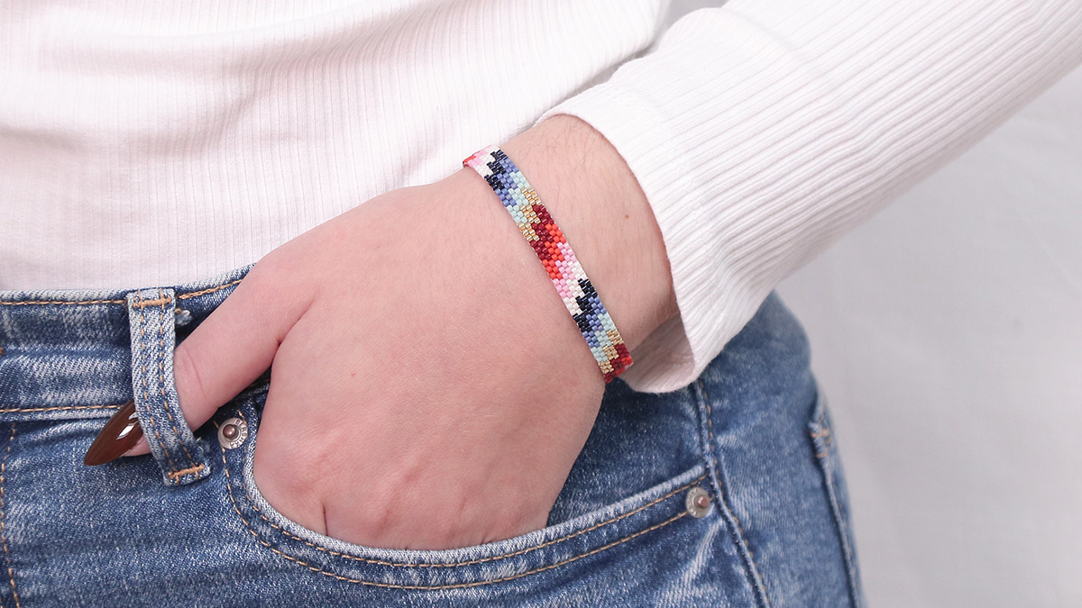 Esquema ¿Cómo se hace un tejido peyote sencillo?