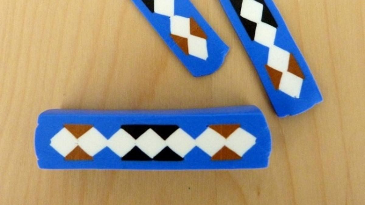 ¿Cómo hacer un bastón geométrica con arcilla polimérica?