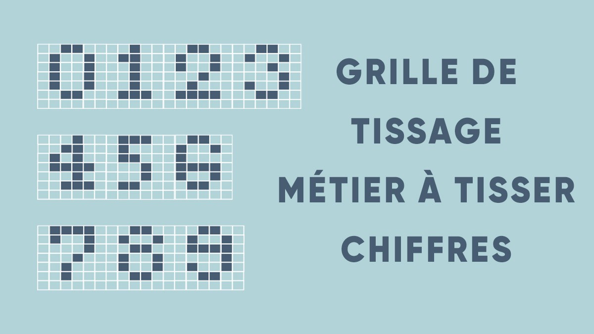 Grille de Tissage Chiffres pour le tissage de perles au métier à tisser Grille de Tissage Chiffres pour le tissage de perles au métier à tisser