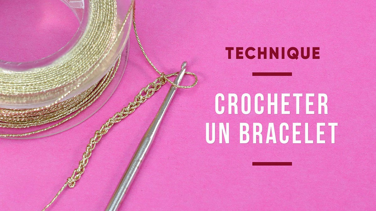 Hacer una pulsera o un collar de ganchillo con punto de cadeneta