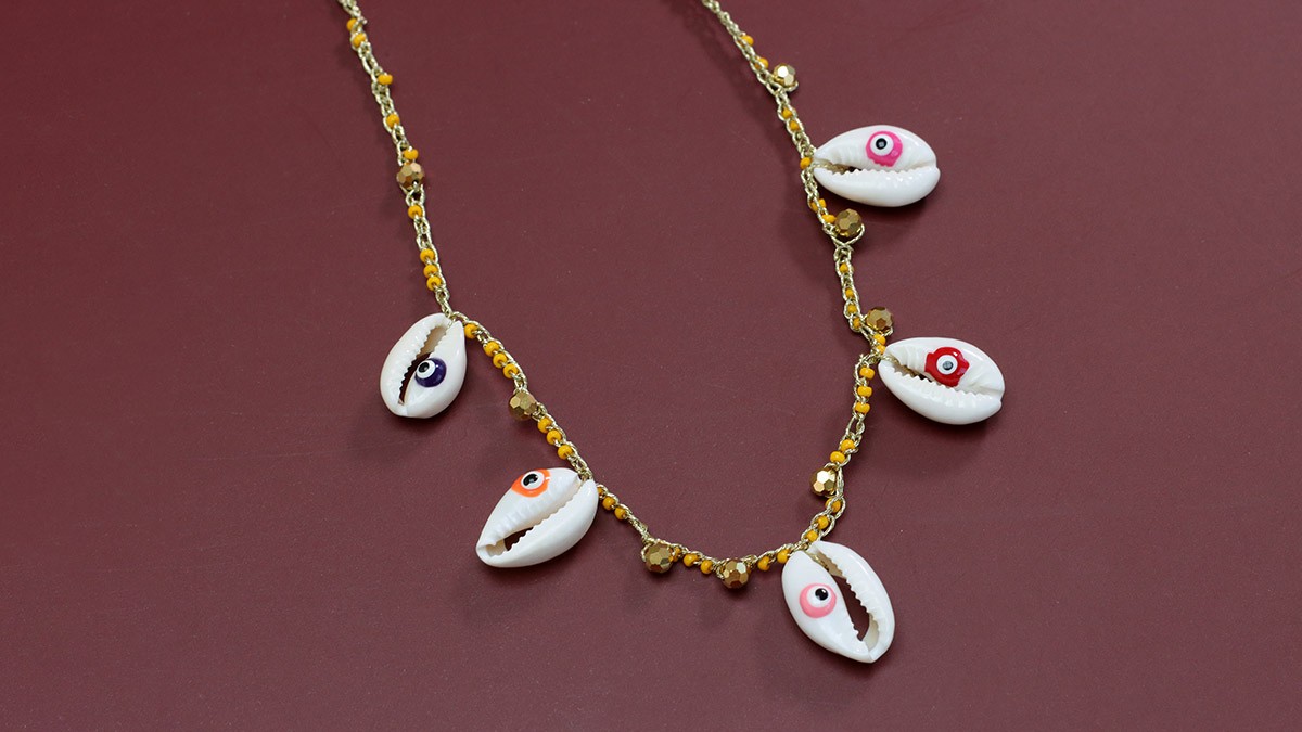 Esquema Hacer una pulsera o un collar de ganchillo con punto de cadeneta