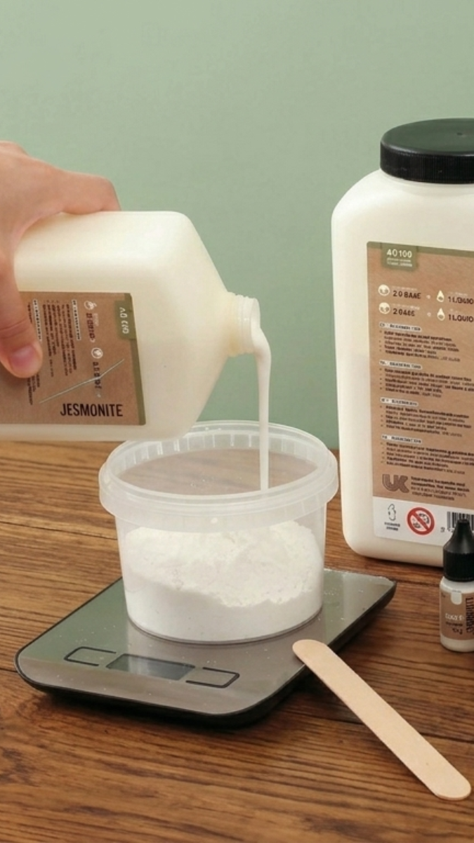 Esquema Calculadora de jesmonite: ¿cómo obtengo las cantidades correctas?