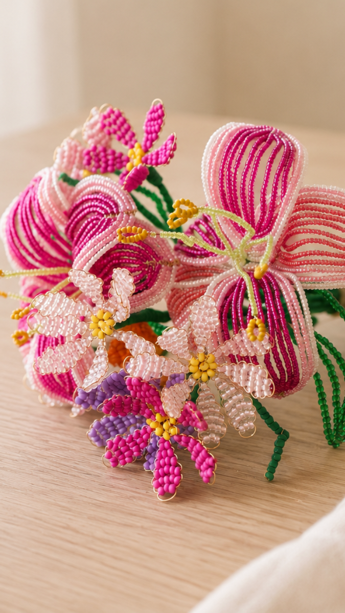 Esquema Flor de cuentas: ¿qué es el «French Beading»?