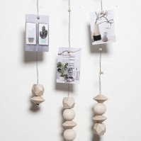 porte photo avec perles en bois