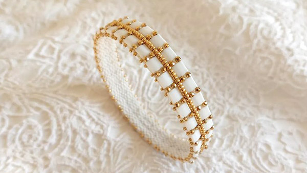 bracelet tissé miyuki delica et tila