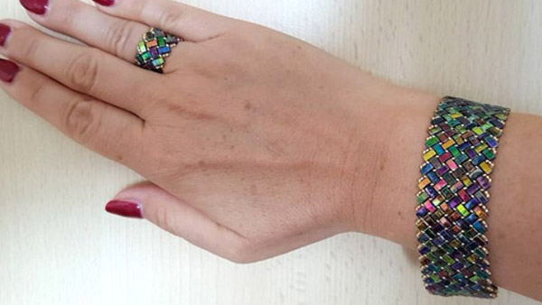 bracelet tila motif chevron