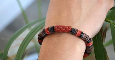 bracelet fimo effet cuir