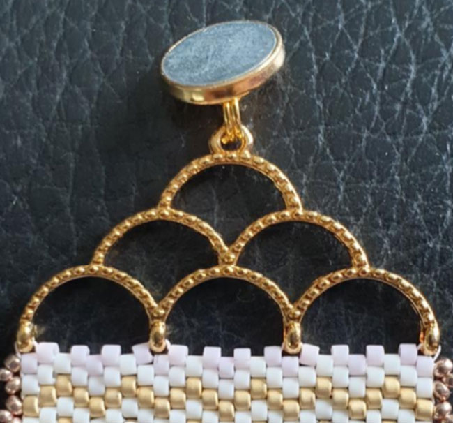 embout tissage de perles forme ecailles