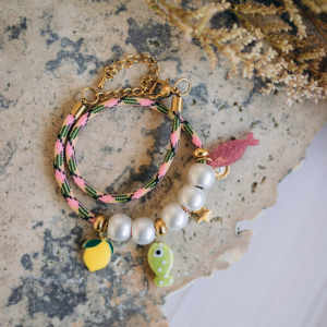 Créoles avec perles stoppeur