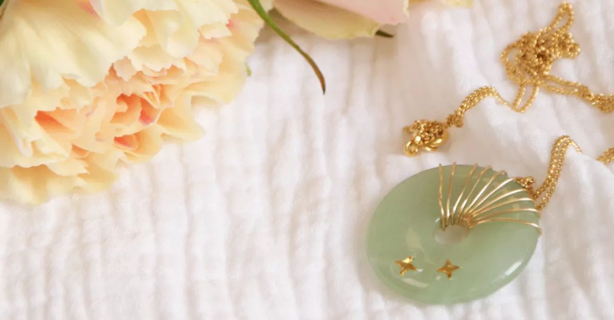 pendentif donut aventurine