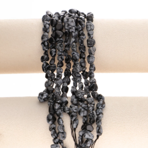 perles nuggets obsidienne mouchetée