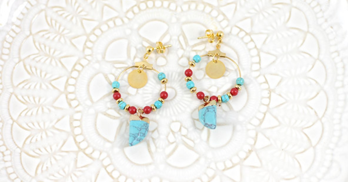 Boucles d'oreilles turquoise