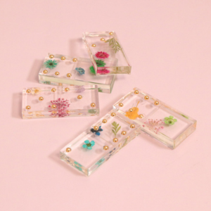 Dominos DIY en résine époxy et inclusions