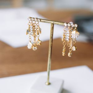 Boucles d'oreilles acier inox doré
