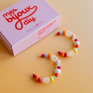 kit bijoux diy créoles perles colorées