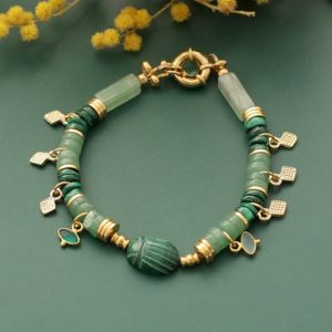 bracelet perles heishi aventurine