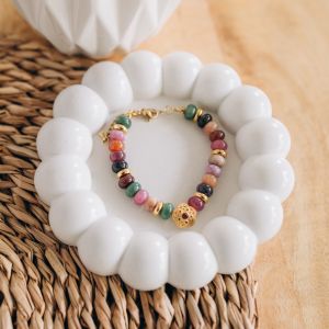 bracelet heishi pierres gemmes