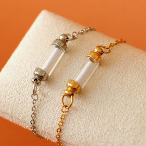 Bracelets de couple &agrave; message en acier inoxydable