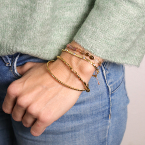 bracelet jonc tressé