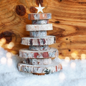 sapin de noel rondelle de bois