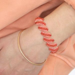 bracelet tissage cellini peach fuzz