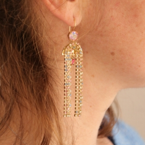 boucles d'oreilles strass