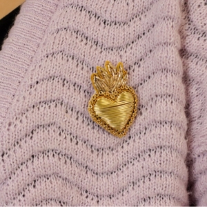 broche coeur ex voto