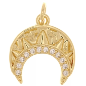 pendentif corne dor&eacute;