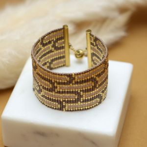 Bracelet perles miyuki mocha mousse