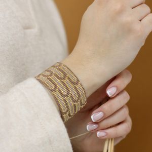 Bracelet DIY perles Miyuki marron