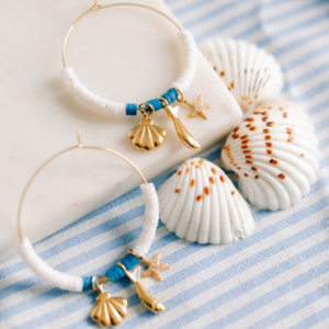 cr&eacute;oles th&egrave;me marin bleues et blanches