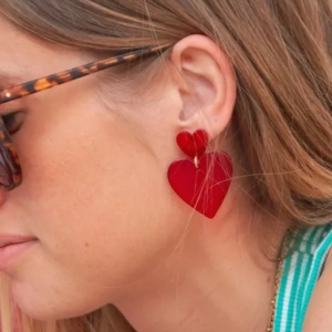 boucles d'oreilles coeur