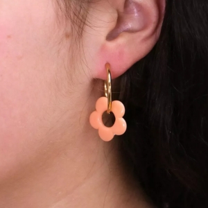 boucles d'oreilles fleur