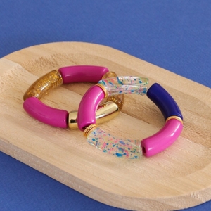 bracelet grosse perle tube