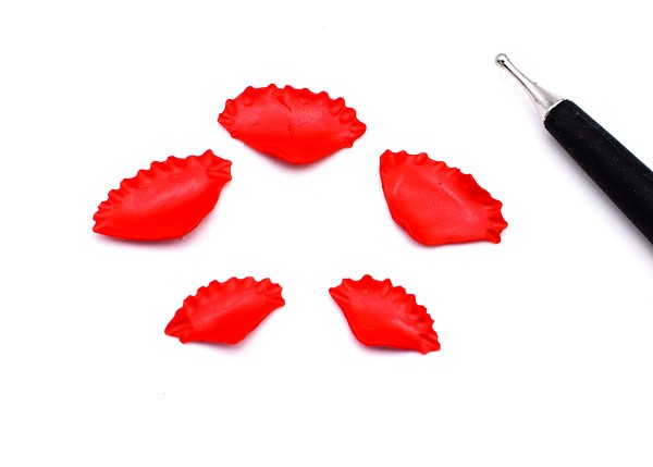 DIY Collar de amapolas en arcilla Fimo fácil : Paso 11