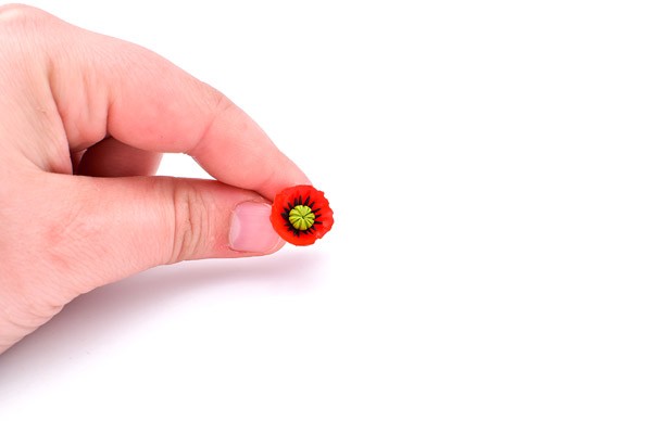 DIY Collar de amapolas en arcilla Fimo fácil : Paso 12