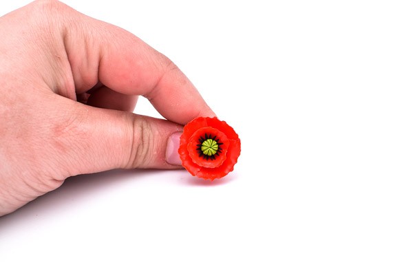 DIY Collar de amapolas en arcilla Fimo fácil : Paso 13