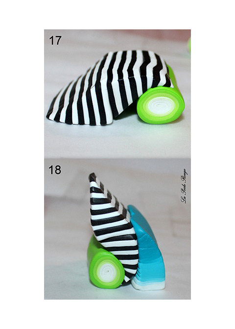 Caña caleidoscópica de arcilla polimérica : Paso 7