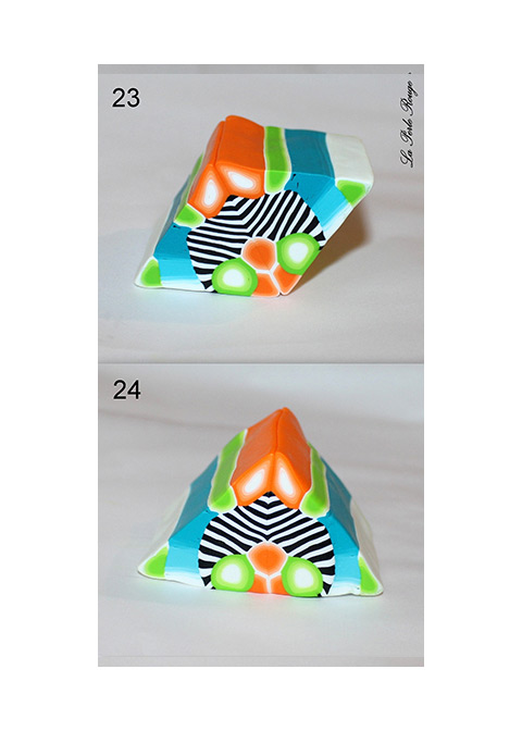 Caña caleidoscópica de arcilla polimérica : Paso 9