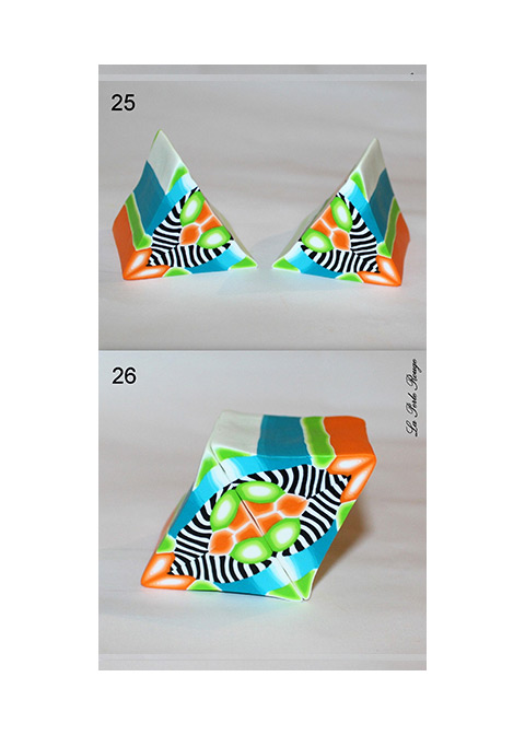 Caña caleidoscópica de arcilla polimérica : Paso 10
